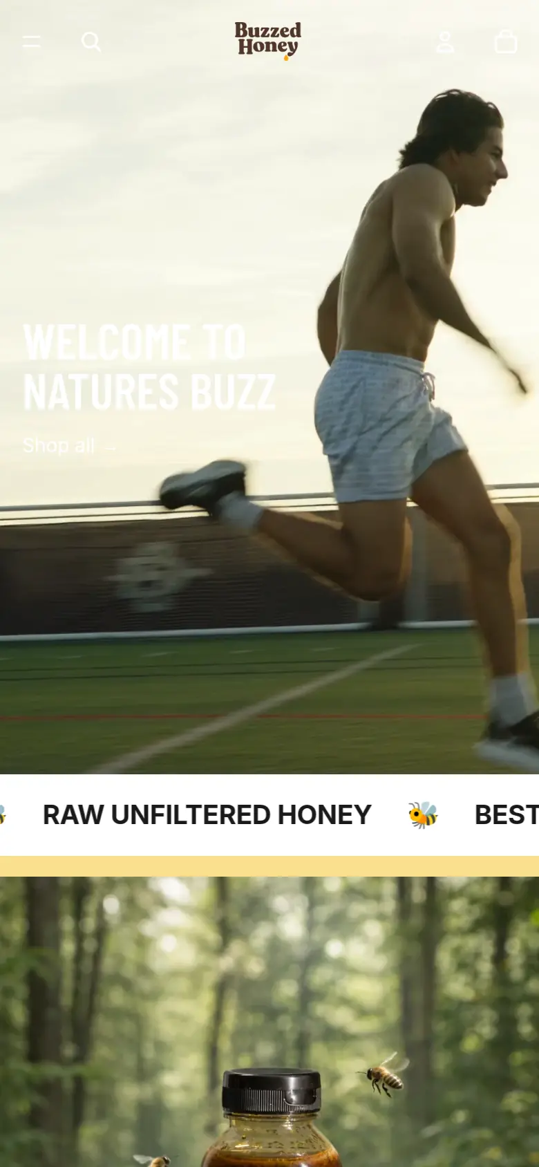Buzzed Honey store on a phone